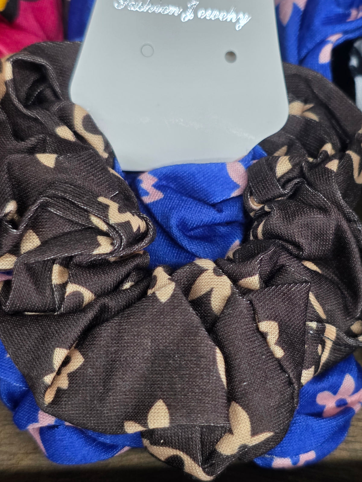 Retro Floral Printed Hair Scrunchies