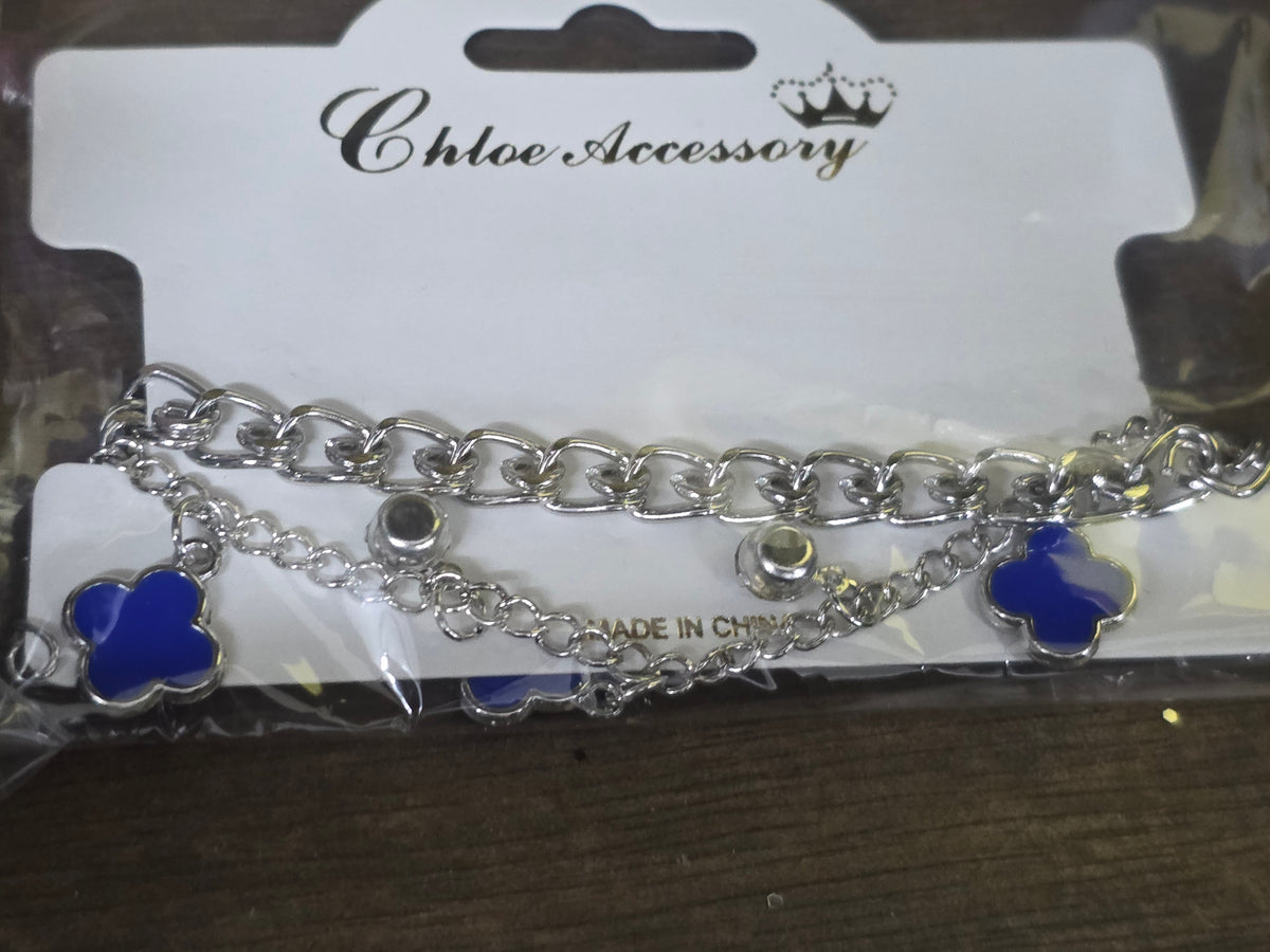 Lucky Clover Layered Charm Bracelet