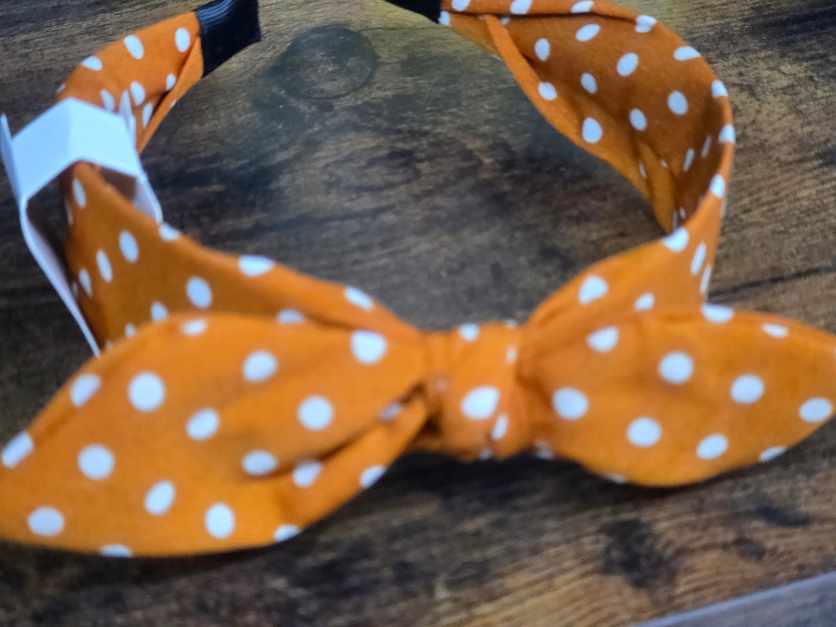 Vintage Polka-Dot Bow Headband Collection