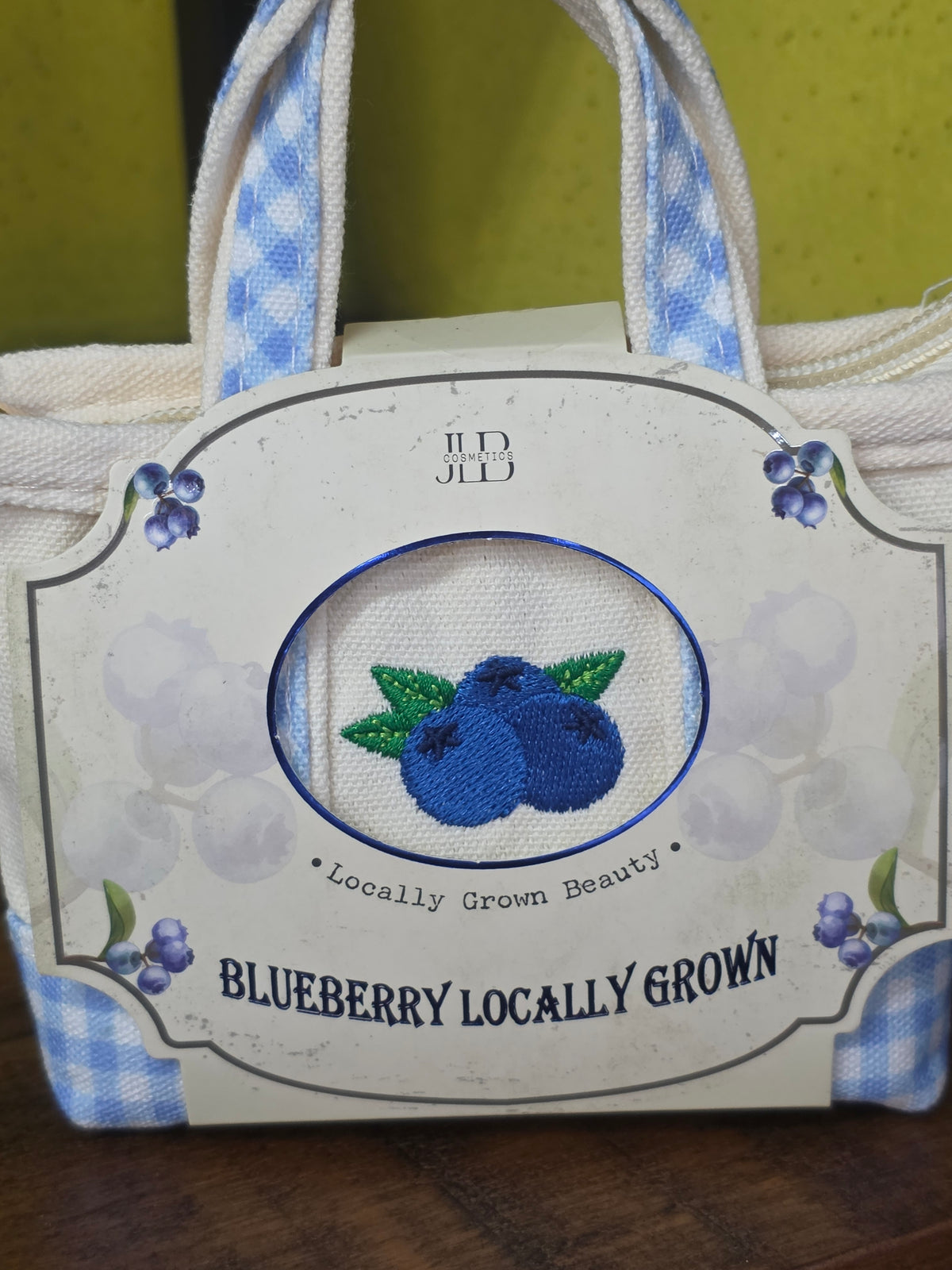Blueberry Patch Embroidered Mini Tote & Grooming Travel Kit