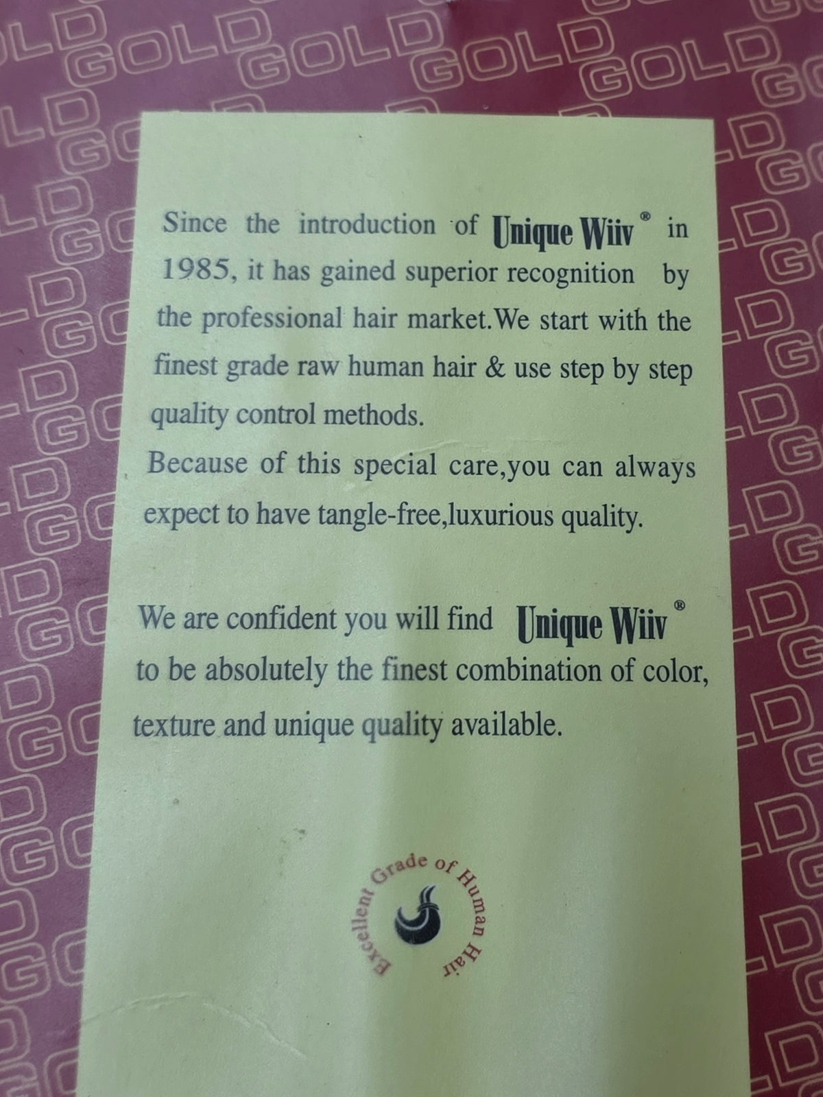 Unique Wiiv Gold Premium Quality Body Wave Extensions