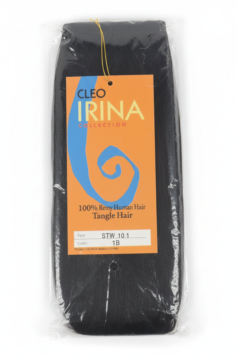 Cleo Irina Collection 10 inch Human Hair Color 1 ( Black)