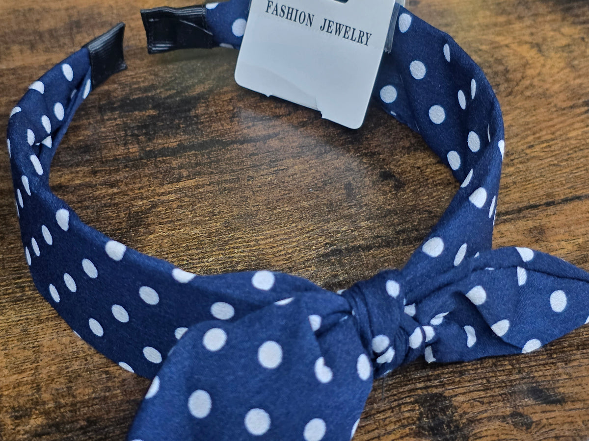 Vintage Polka-Dot Bow Headband Collection