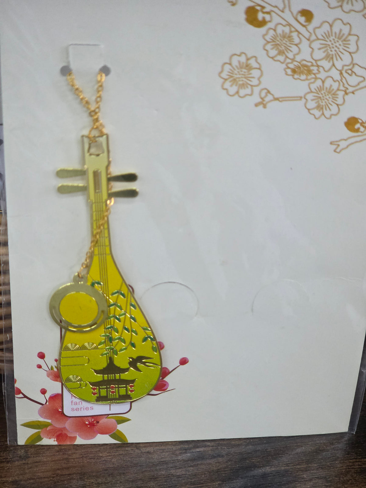 Chinese Style Metal Musical Instrument Bookmarks – Vintage Fan &amp; Pipa Collection