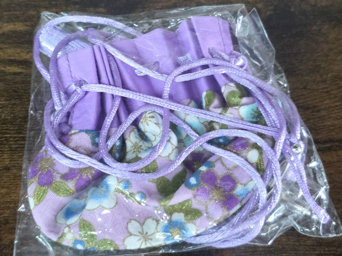 Chinese Silk Brocade Pleated Drawstring Pouch with Tassel