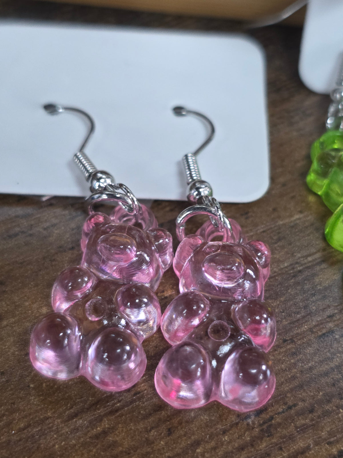 Y2K Translucent Gummy Bear Drop Earrings