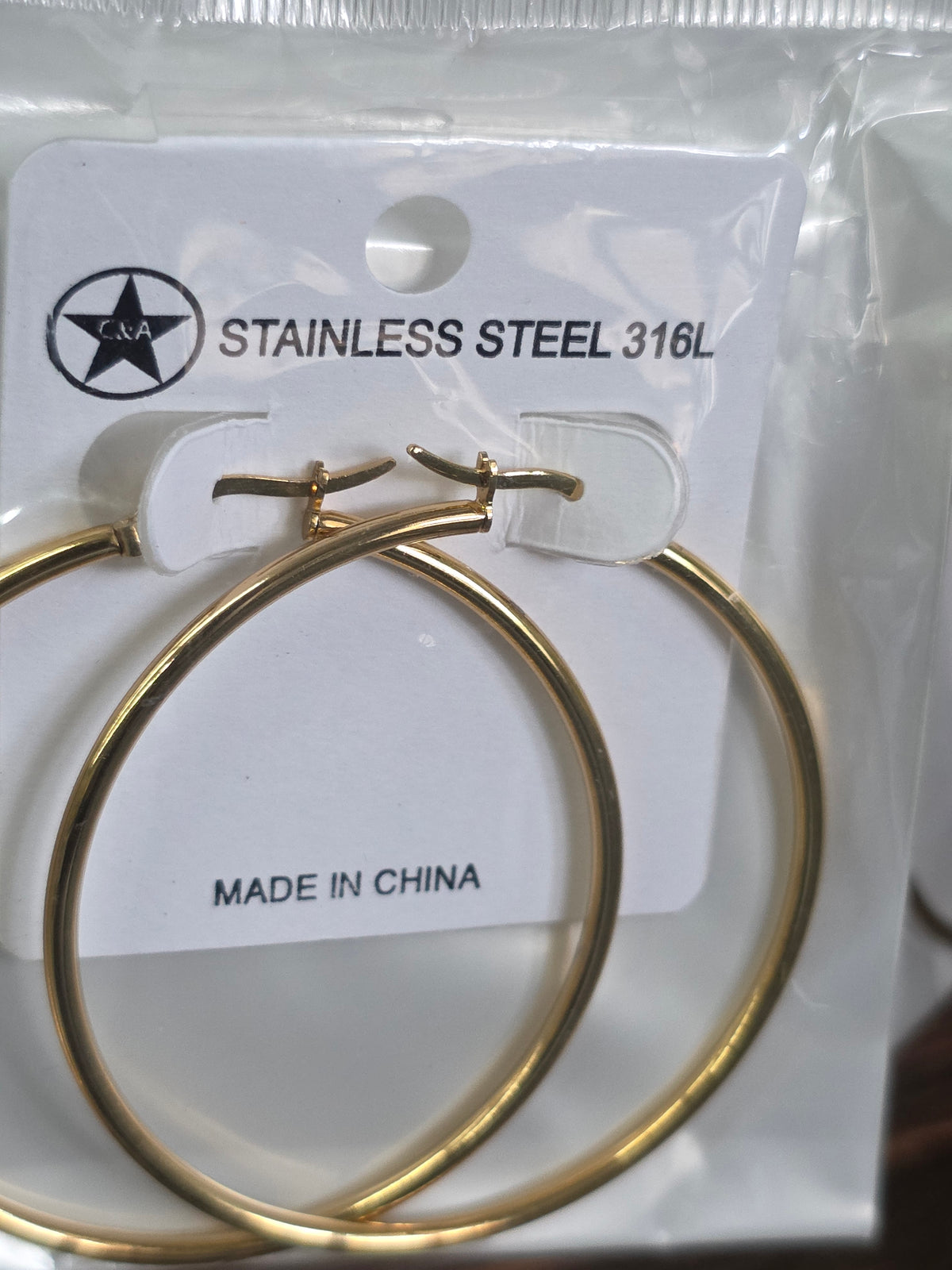 Classic 316L Stainless Steel Hoop Earrings