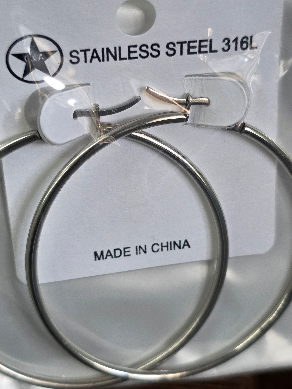 Classic 316L Stainless Steel Hoop Earrings