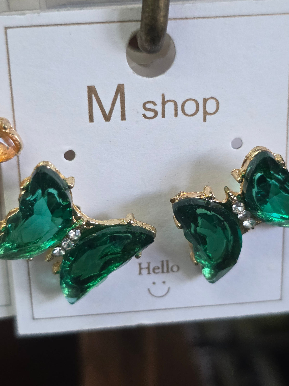 Crystal Butterfly Stud Earrings