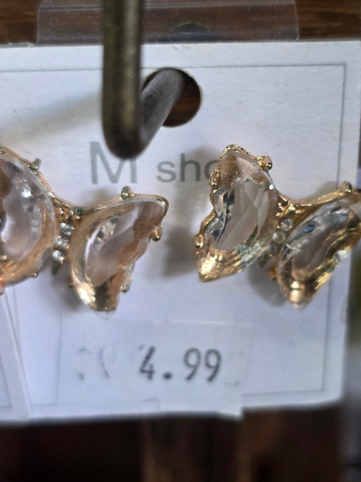 Crystal Butterfly Stud Earrings
