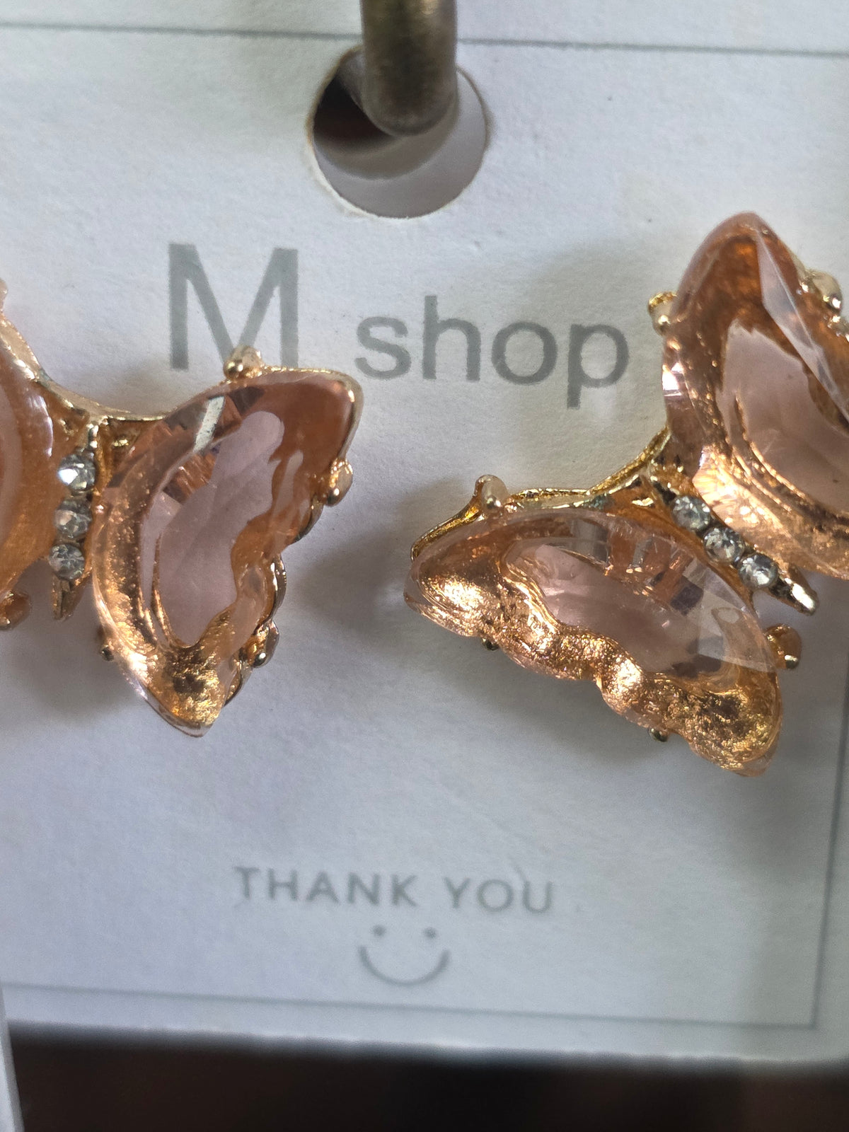 Crystal Butterfly Stud Earrings