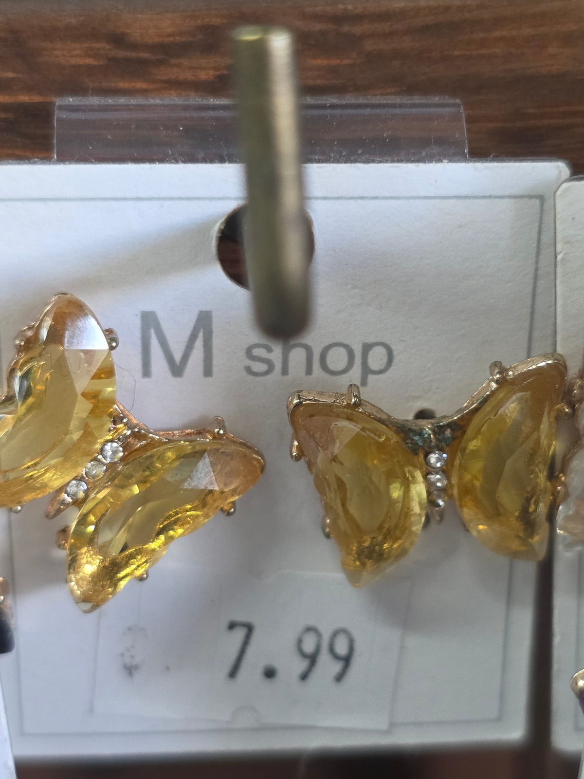 Crystal Butterfly Stud Earrings
