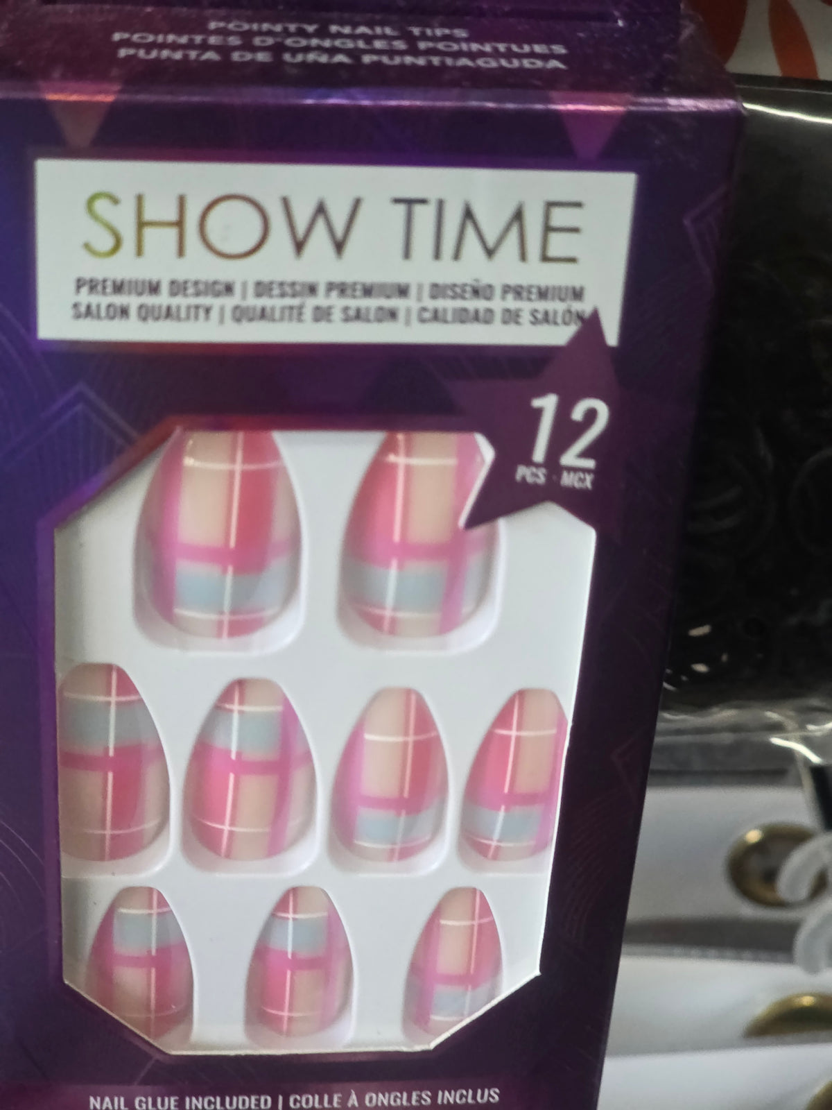 Salon Quality Press-On Nail Collection – 12pc Set with Glue