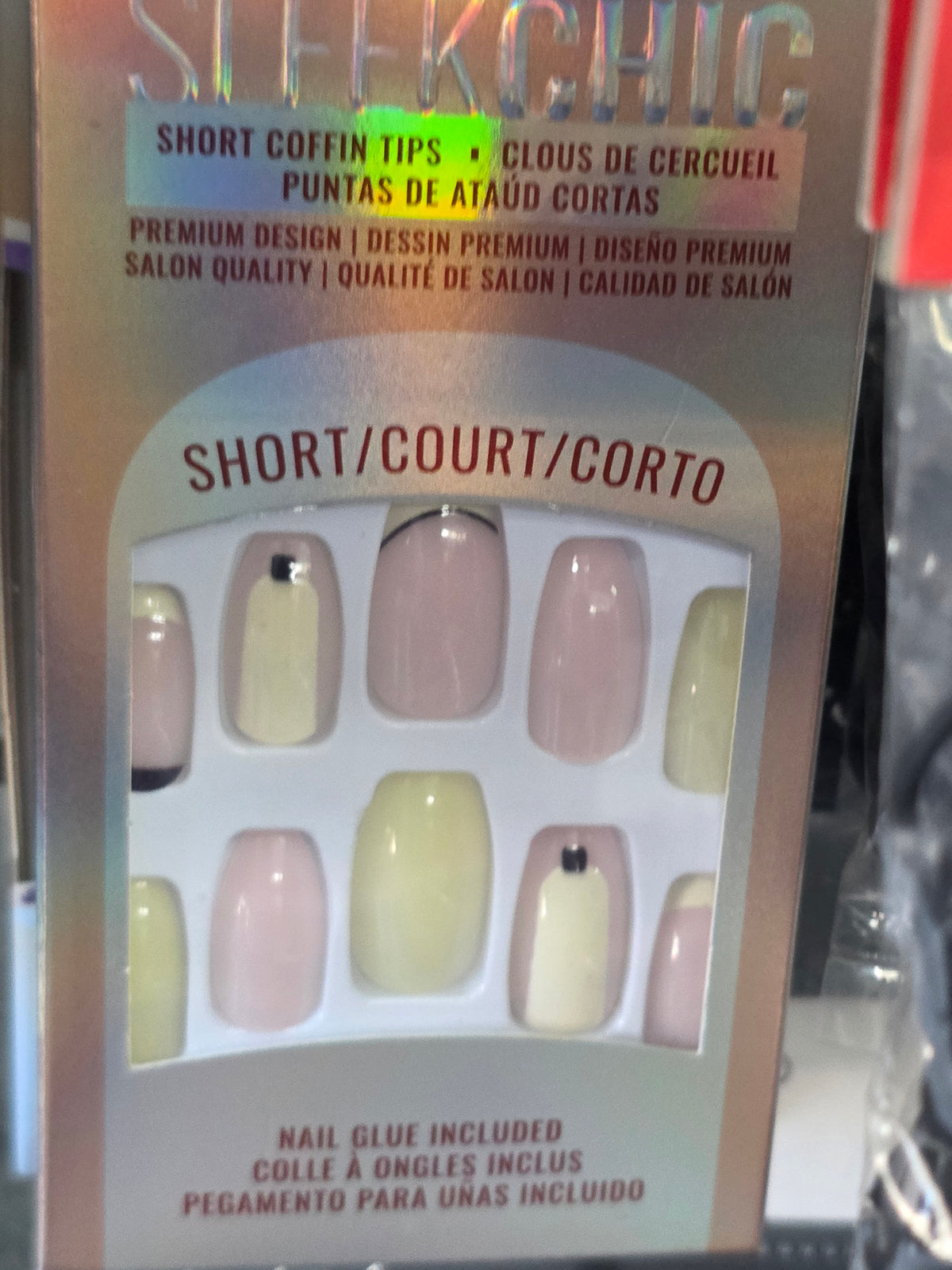 Salon Quality Press-On Nail Collection – 12pc Set with Glue
