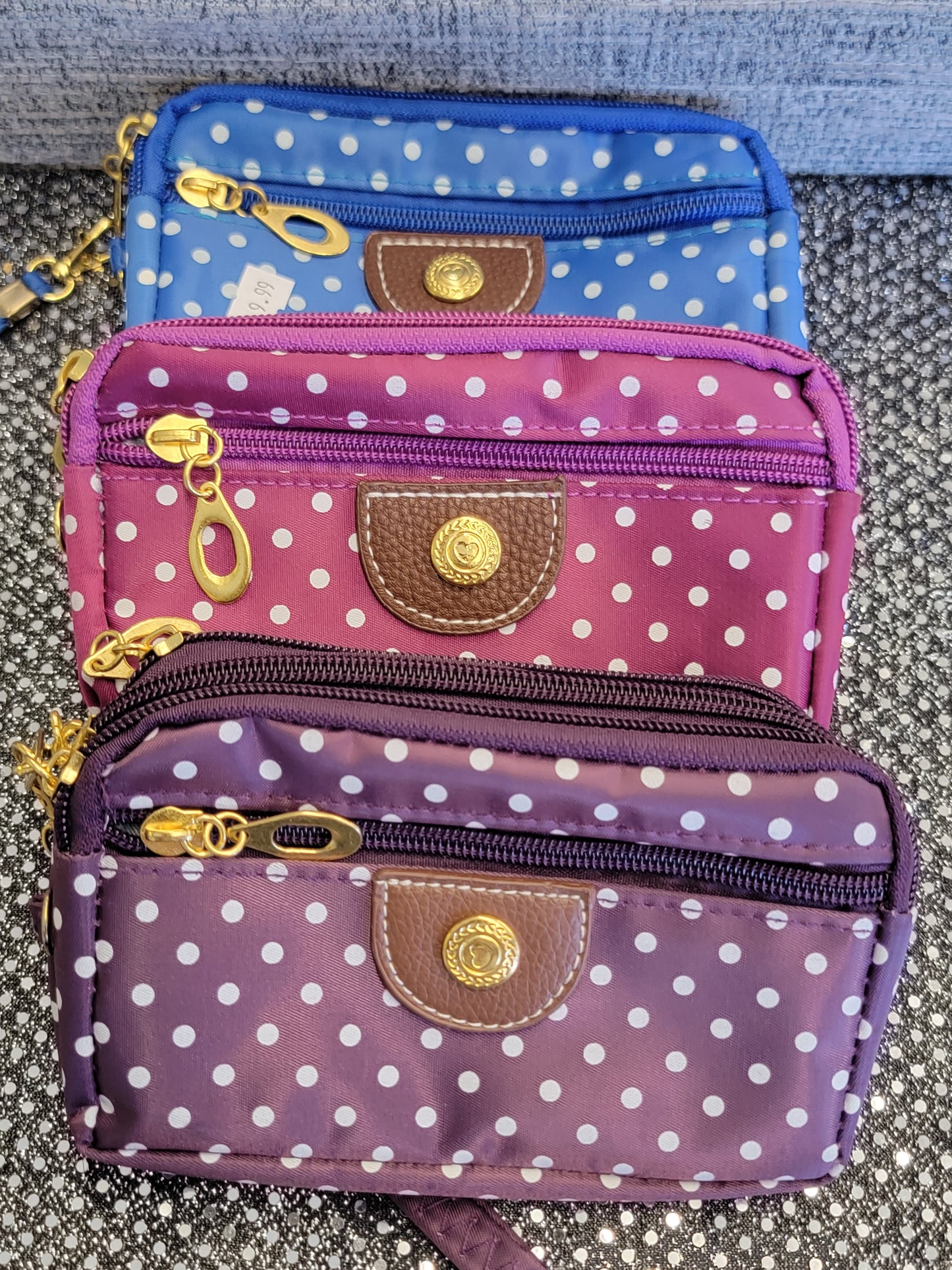 Royal Dots Wallets Keychain Clutch