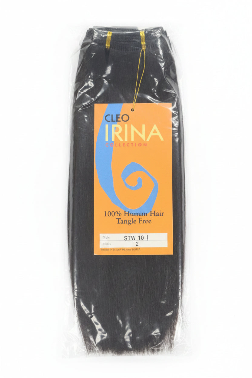 Cleo Irina Collection 10 inch Human Hair Color 1 ( Black)