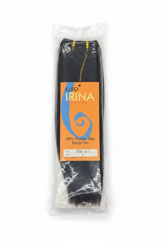 Cleo Irina Collection 10 inch Human Hair Color 1 ( Black)