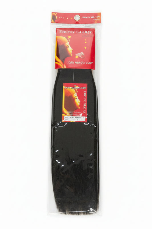 Ebony Glory 100% Human Hair – European Silky Weaving (12")