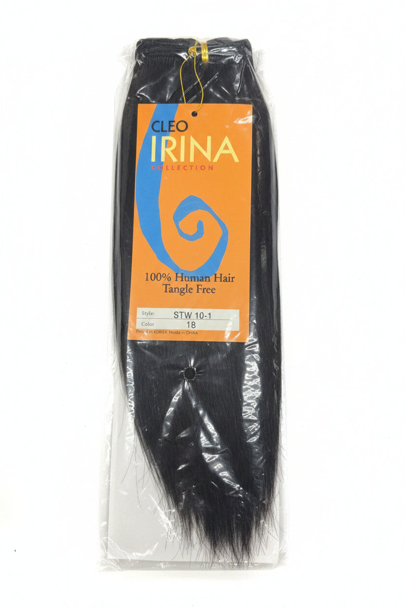Cleo Irina Collection 10 inch Human Hair Color 1 ( Black)