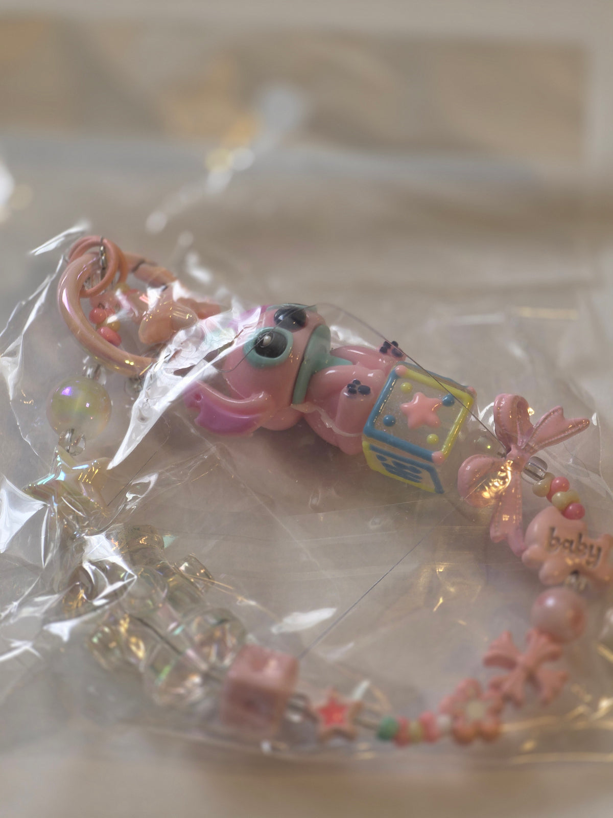 Kawaii Pastel Beaded Character Phone Straps & Bag Charms