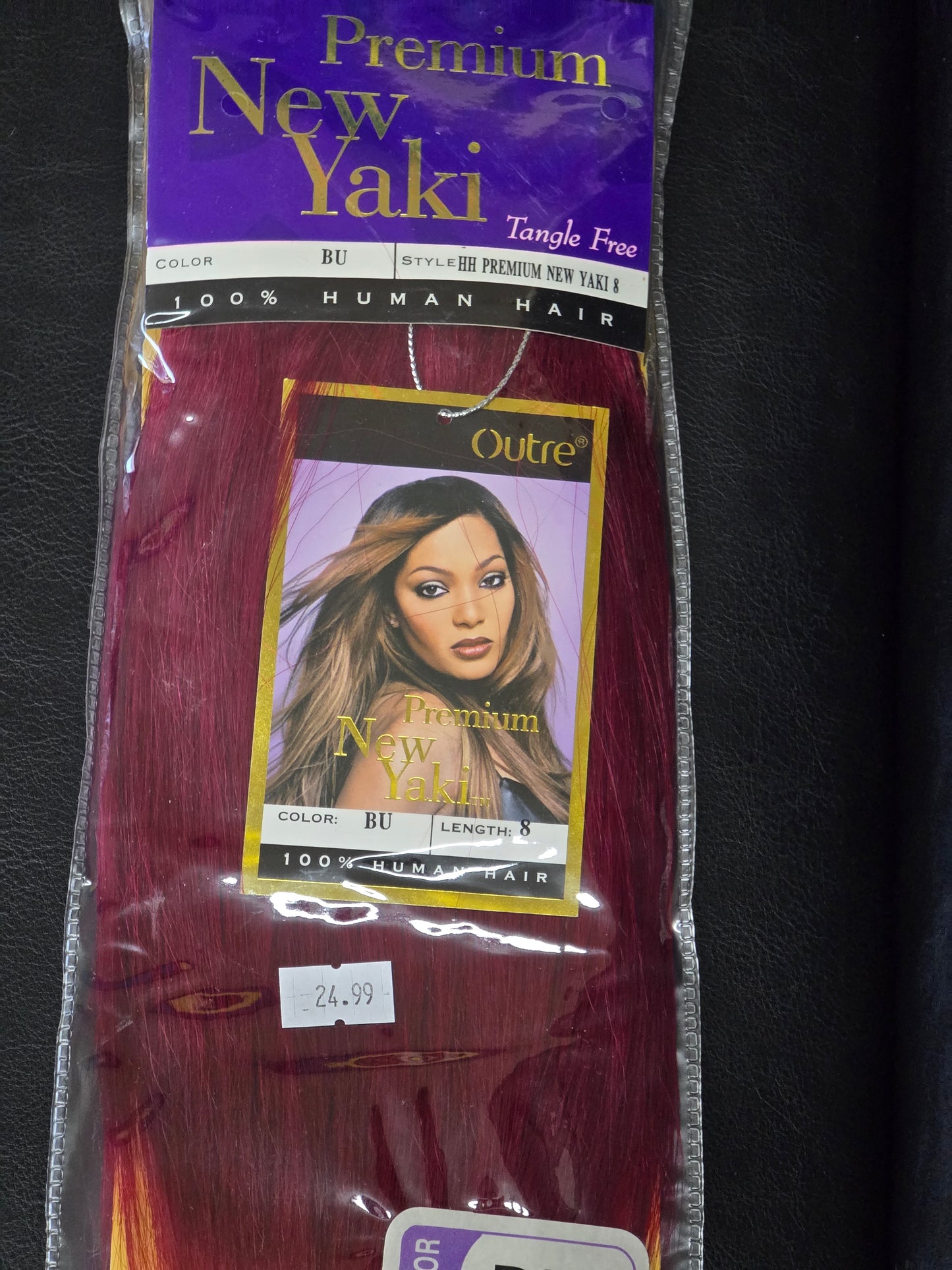 Outre Premium New Yaki Burgundy 8" Human Hair